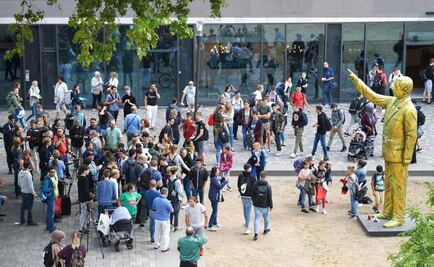Vandalizan estatua durante un festival de arte en Alemania