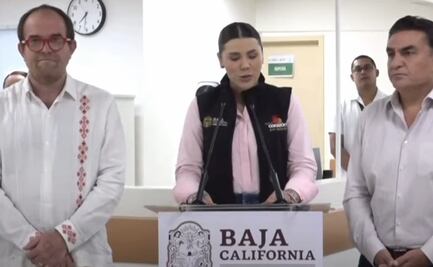 VIDEO Gobernadora de Baja California se despide de AMLO entre lágrimas en la mañanera