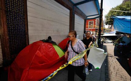 FOTOS: Así afecta plantón de la CNTE a comercios del Centro Histórico; reportan perdidas por 6 mmdp