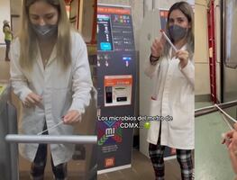 Una bióloga mostró los microbios del metro de la CDMX y se volvió viral; el resultado escandalizó a TikTok