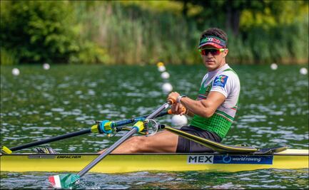 El mexicano Alexis López obtiene medalla de oro en la prueba de scull individual ligero de remo