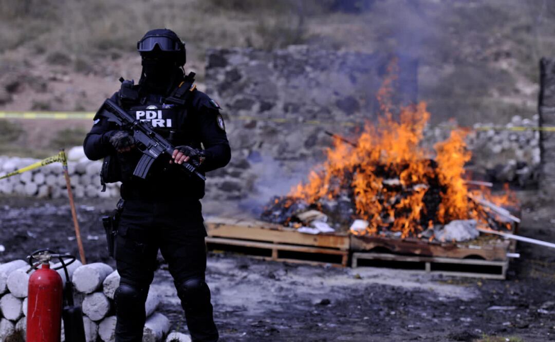 La incineración se llevó a cabo en el campo militar de San Juan Teotihuacán, Estado de México. Foto: Especial