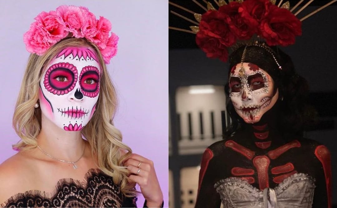 El maquillaje favorito de Día de Muertos / Fotos: Instagram @natyglossoficial / @karlengaricamua