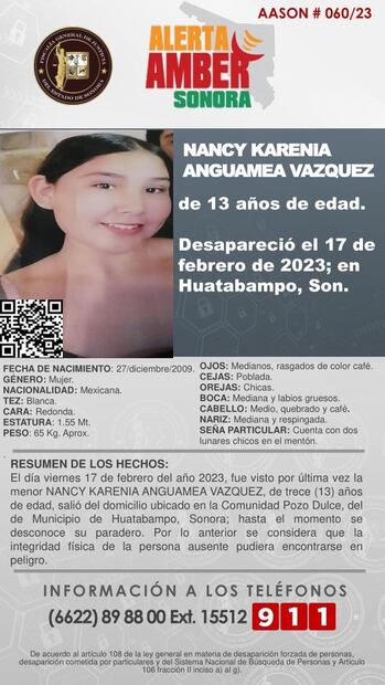 Alerta Amber: Buscan en Sonora a Dulce Joseline y a Nancy Karenia de 15 y 13 años de edad