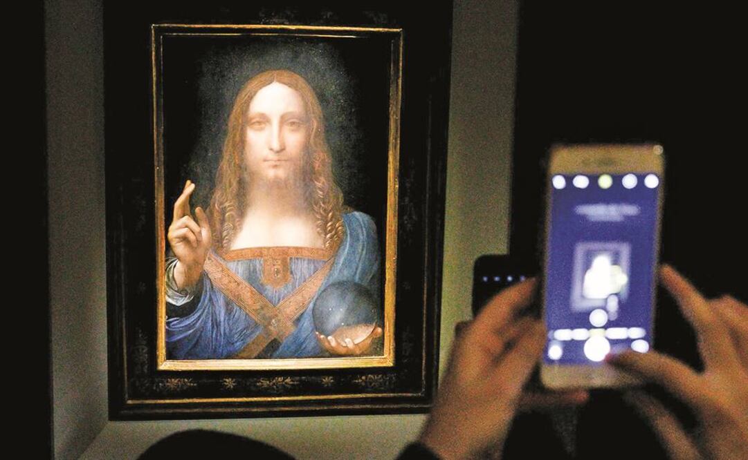La obra "Salvator Mundi", de Leonardo da Vinci. FOTO: EFE.