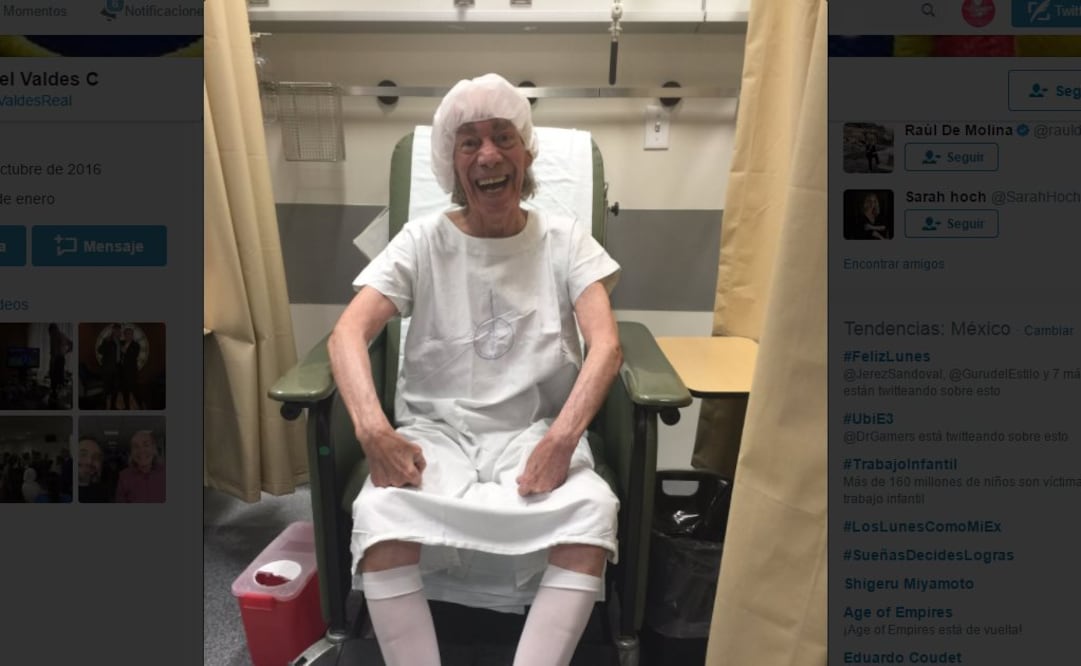 En su cuenta de Twitter compartió una imagen antes de la operación