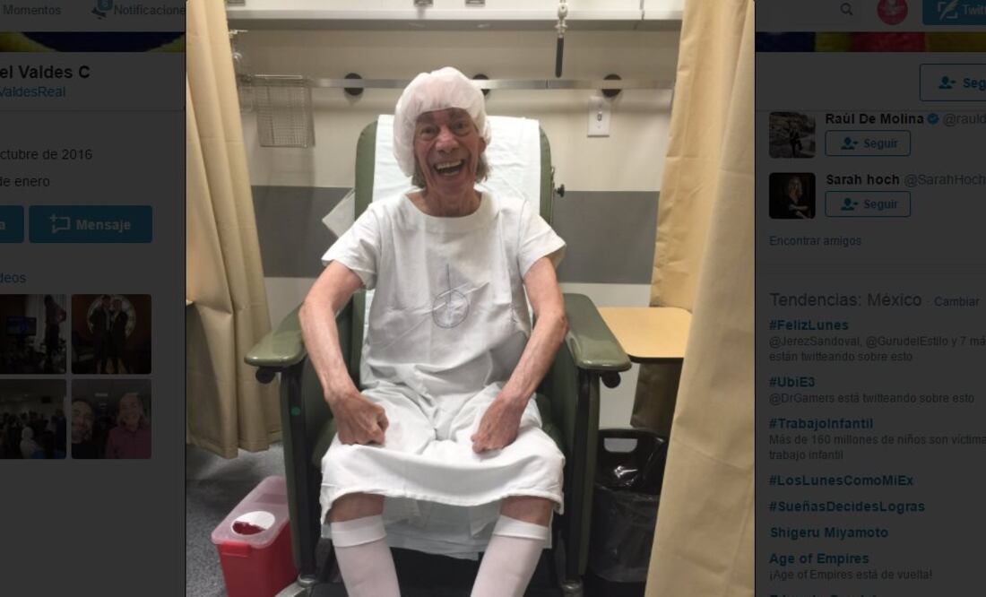 En su cuenta de Twitter compartió una imagen antes de la operación