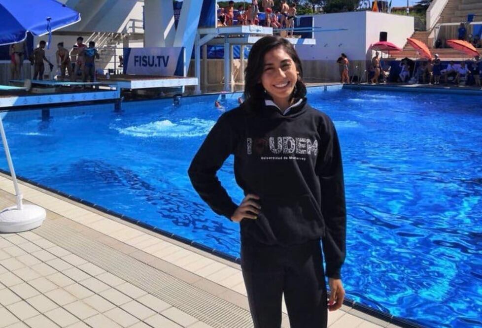 Mexican diver Alejandra Estrella Madrigal at the 30th Summer Universiade - Photo: Taken from CONADE's Twitter account