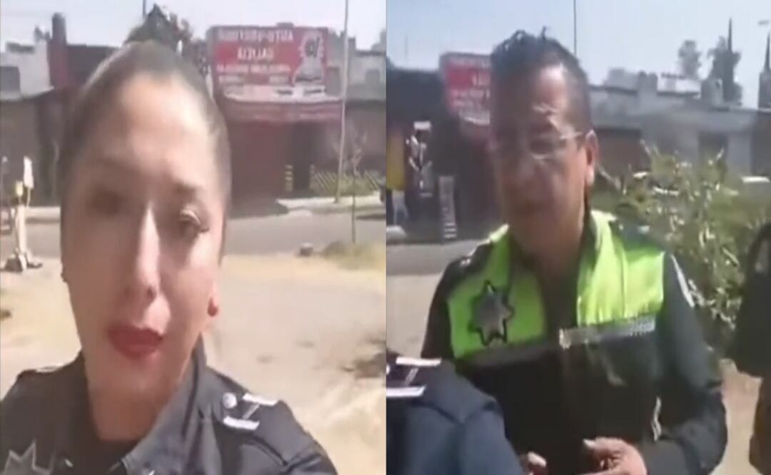 La mujer policía había estacionado su unidad policiaca en el camellónFoto: Especial