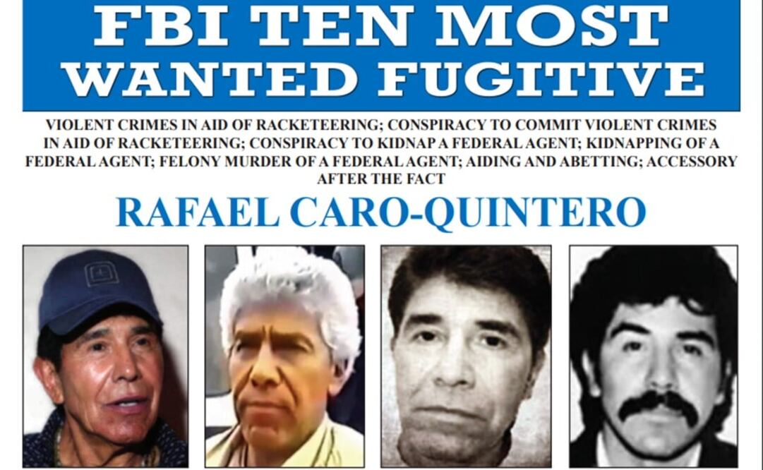 Rafael Caro Quintero is wanted for the murder of a U.S. federal agent in 1985 - Photo: Taken from the FBI's website