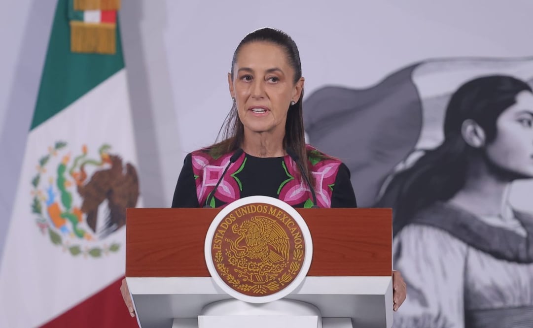 La presidenta Claudia Sheinbaum en la “Mañanera del Pueblo” del 29 de julio de 2026 en Palacio Nacional. Foto: Gabriel Pano/ EL UNIVERSAL