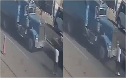 VIDEO: Hombre presuntamente se lanza al paso de camión de carga; murió atropellado en Hidalgo 