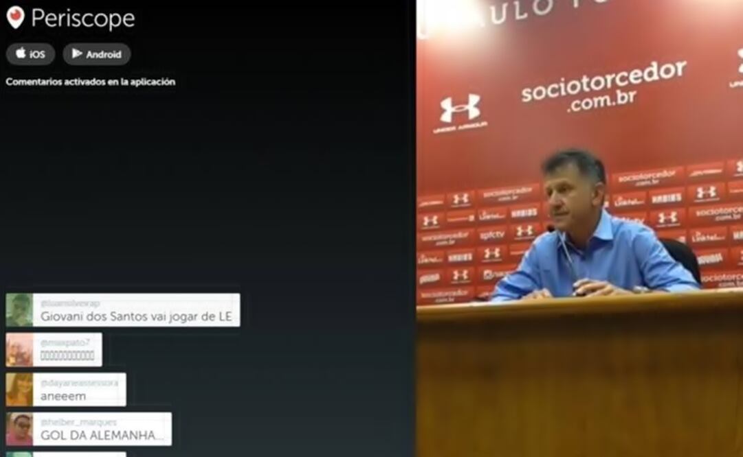 The first to know will be his bosses at Sao Paulo. (Photo: Taken from Periscope)