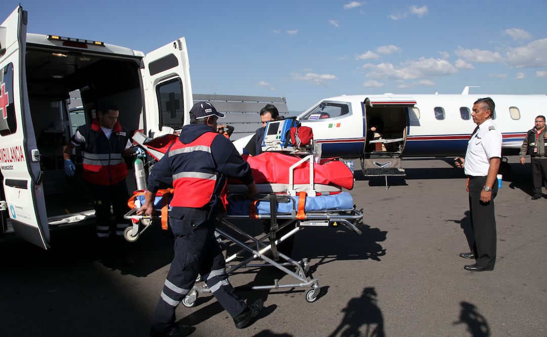 Los primeros menores con quemaduras por la explosión en Tultepec fueron trasladados a Galveston este miércoles (Foto: Jorge Alvarado / EL UNIVERSAL)