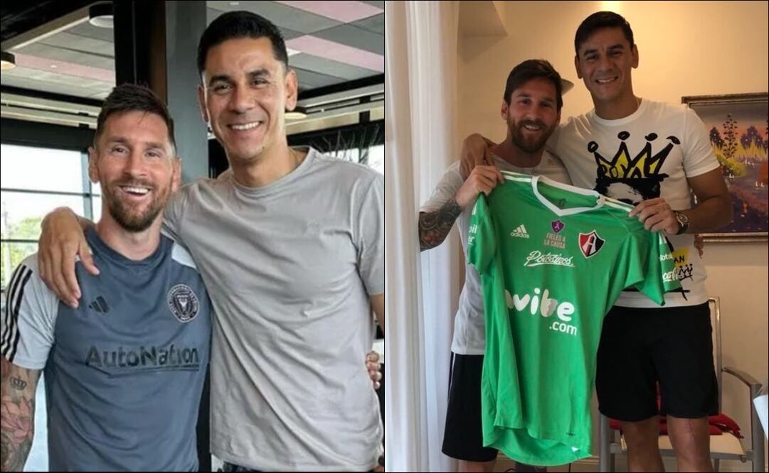 Lionel Messi junto a Oscar Ustari / FOTO: Especiales