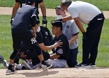 Pitcher de los Yankees es dado de alta tras recibir fuerte pelotazo