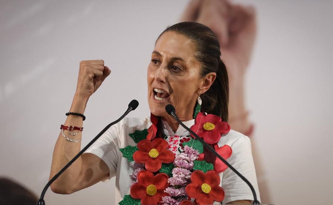 La candidata presidencial, Claudia Sheinbaum, aclaró que van a colaborar para el tema de seguridad en Morelos, pero pidió votar por los aspirantes a diputados locales. Foto: Diego Simón / EL UNIVERSAL