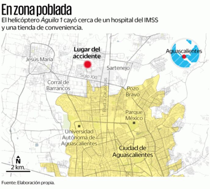 Rechazan que helicóptero de SSP-Aguascalientes fuera derribado