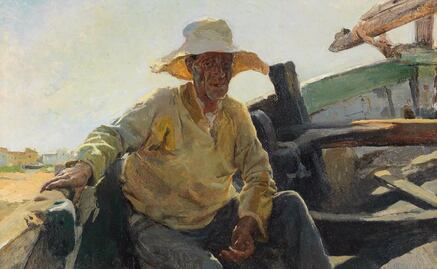 "Viejo pescador en una barca", de Sorolla, a subasta en Londres