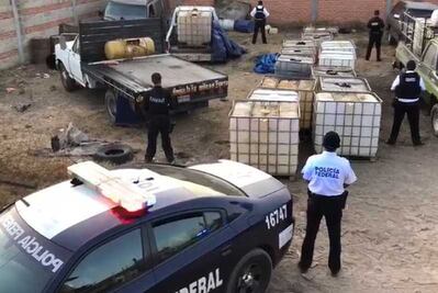 Aseguran 77 mil litros huachicol en Texmelucan