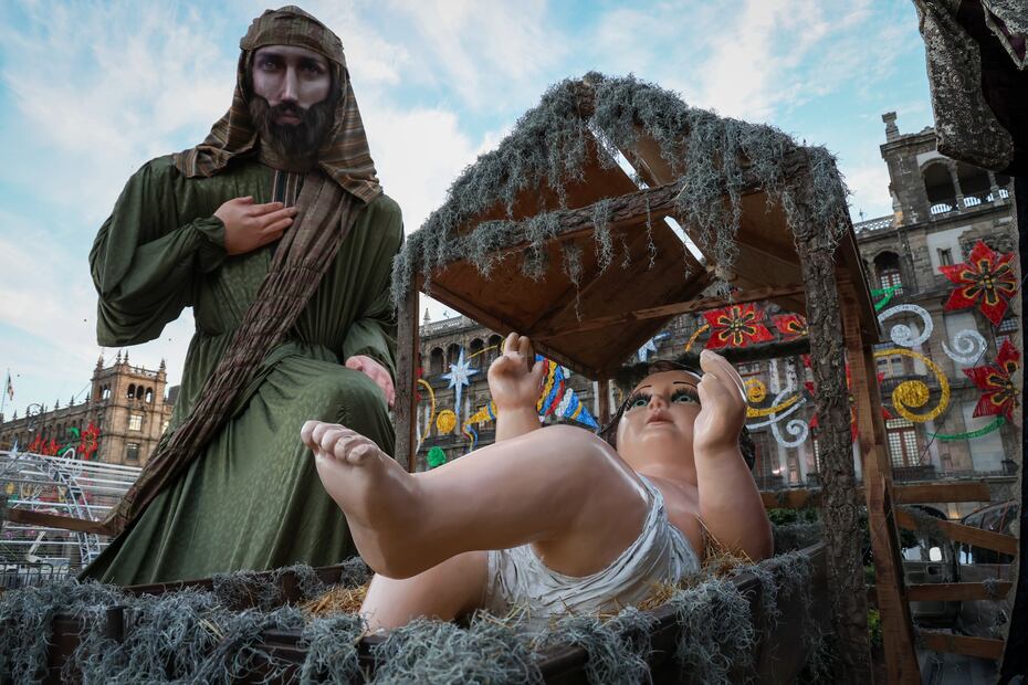 Nacimiento gigante en el Zócalo CDMX. Foto: Luis Camacho