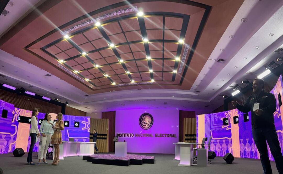 Sede del INE para el primer debate presidencial Foto: Berenice Fregoso / EL UNIVERSAL