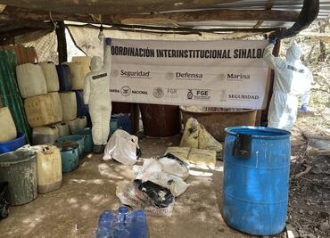 Hallan laboratorio para procesar drogas sintéticas en Cósala, Sinaloa; suman más de 250 centros ilegales descubiertos y desmantelados