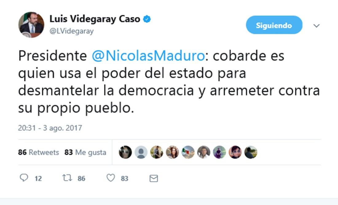 Captura de pantalla del mensaje