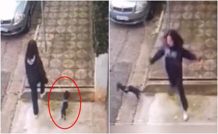 VIDEO: Cámara de seguridad capta momento en el que perrito “salva” la vida de su dueña