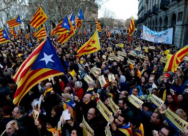 Se movilizan en Barcelona a favor de la independencia de Cataluña