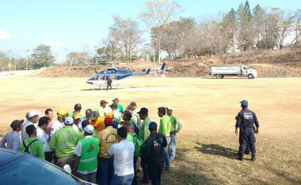 Combaten incendio en montaña de Chiapas