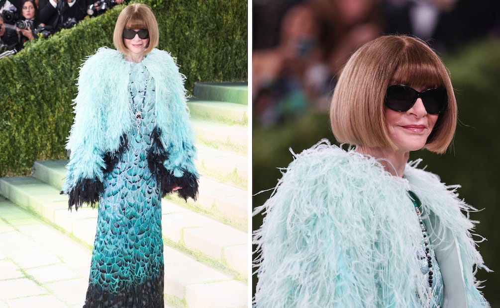 Anna Wintour luciendo un vestido Chanel. Foto: AP