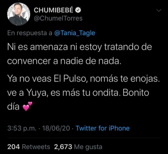 Por mencionar a Yuya, le llueven críticas a Chumel Torres