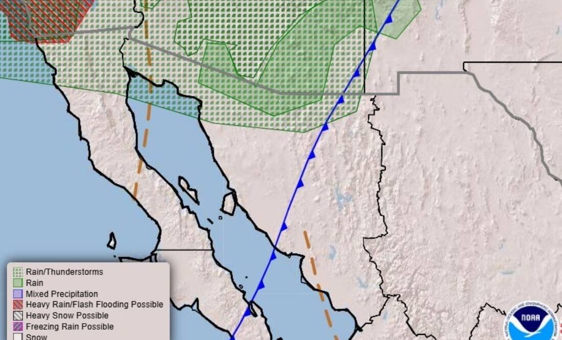 Alerta Protección Civil Sonora por ingreso de frente frío; pronostican nevadas.
Foto: Especial