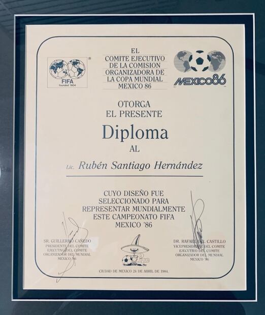 No gané por dedazo: Rubén Santiago, creador del logo de México 86