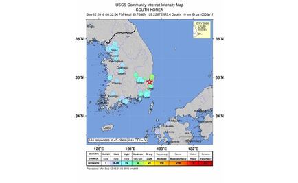 Segundo terremoto sacude Corea del Sur 