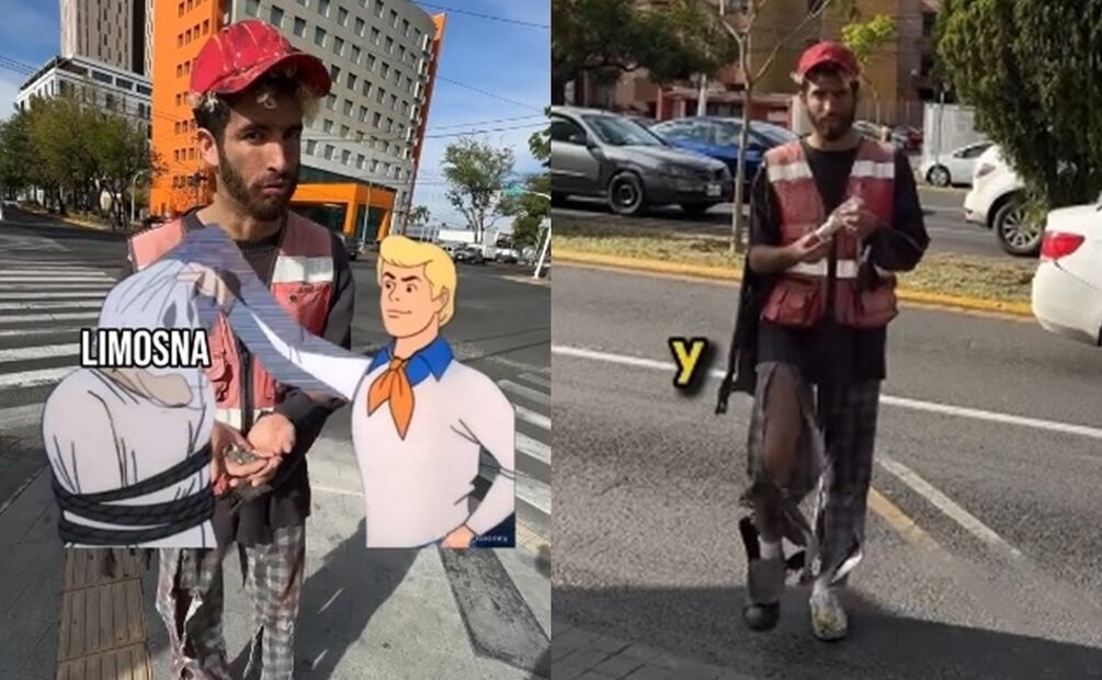 Un limosnero viral. Fuente: TikTok @nosoymirrey