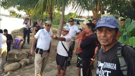 Agentes del INM montan operativo en río Suchiate, Chiapas