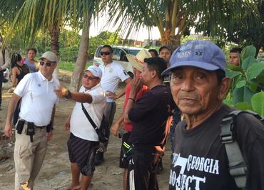 Agentes del INM montan operativo en río Suchiate, Chiapas