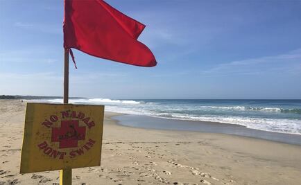 Instalan bandera roja por ‘Jimena’ en playas de Oaxaca