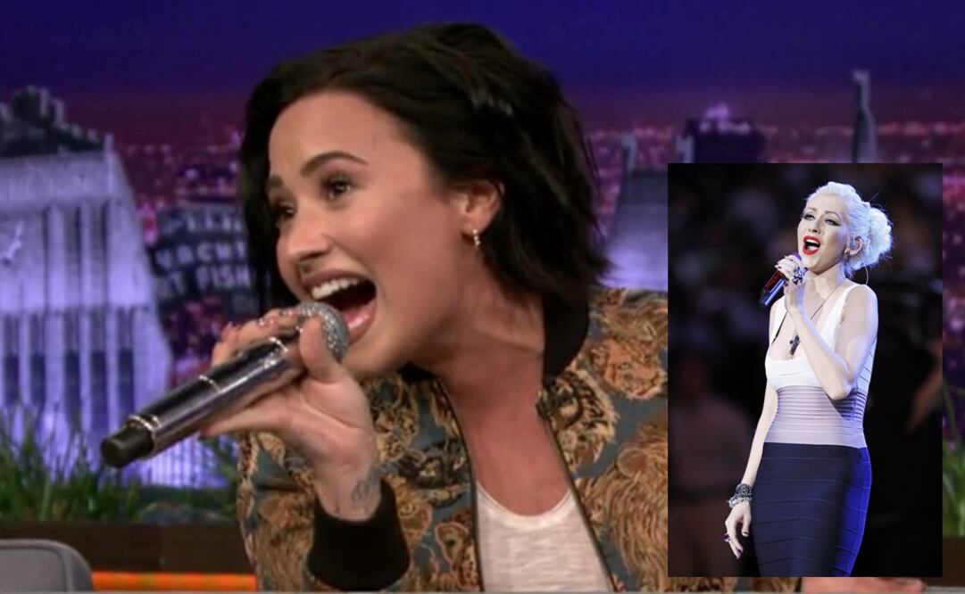 Y así imita Demi Lovato a Christina Aguilera