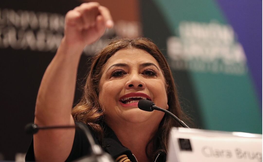 Clara Brugada, la precandidata de Morena al Gobierno de la Ciudad de México. Foto: Berenice Fregoso/EL UNIVERSAL.