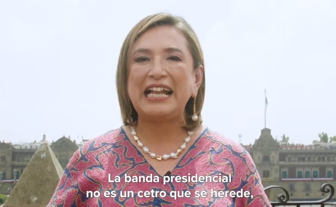 Senadora Xóchitl Gálvez critica entrega de bastón de mando de AMLO. Foto: Twitter @XochitlGalvez