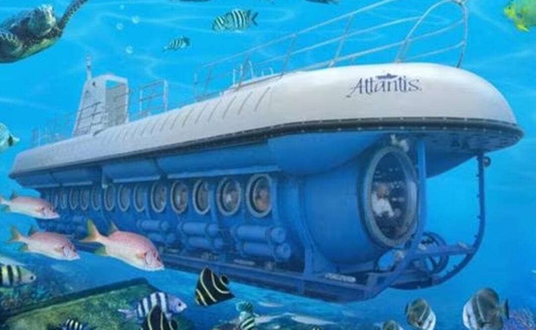 El submarino Atlantis ofrece sus servicios en Cozumel, en el estado de Quintana Roo. / Foto: Especial.