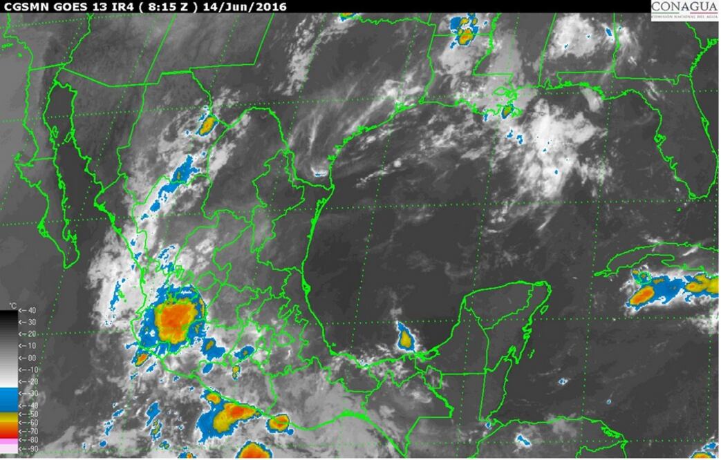 En la foto: Imagen satelital del SMN