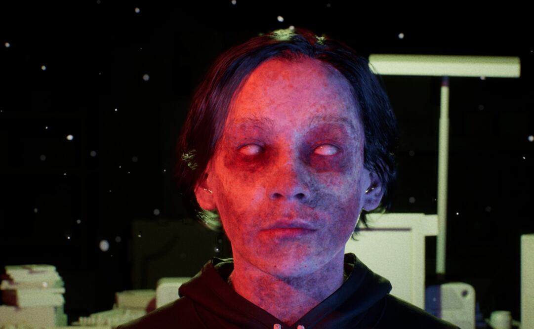 “Cadáver fantasma”, exposición de Andrew Roberts en el MUAC. Imagen: Cortesía del artista.