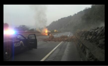 Reportan deslave en la México-Cuernavaca