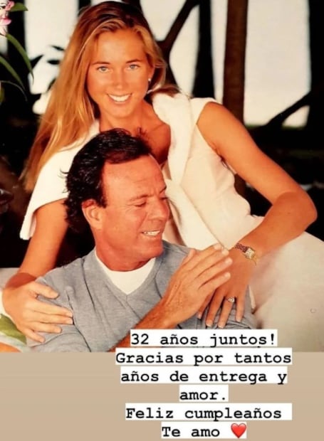 Miranda Rijnsburger y Julio Iglesias han sido discretos en su relación y de vez en cuando hicieron demostraciones de amor en redes.