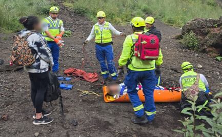 Cae hombre al cráter del Xitle; SSC y ERUM realizan operativo de rescate en Tlalpan