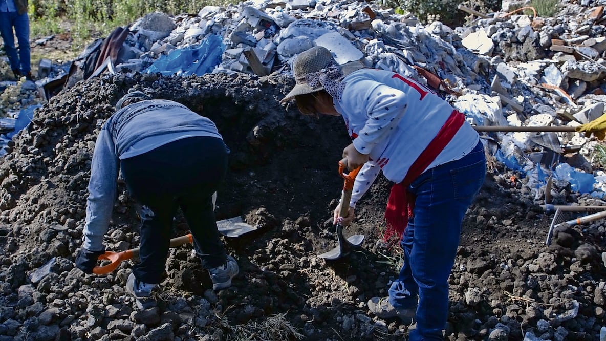 María del Carmen Volante y su familia han vivido durante poco más de seis años con picos y palas en sus manos para dar con el paradero de Guadalupe Pamela Gallardo. Foto: de Karen Vázquez